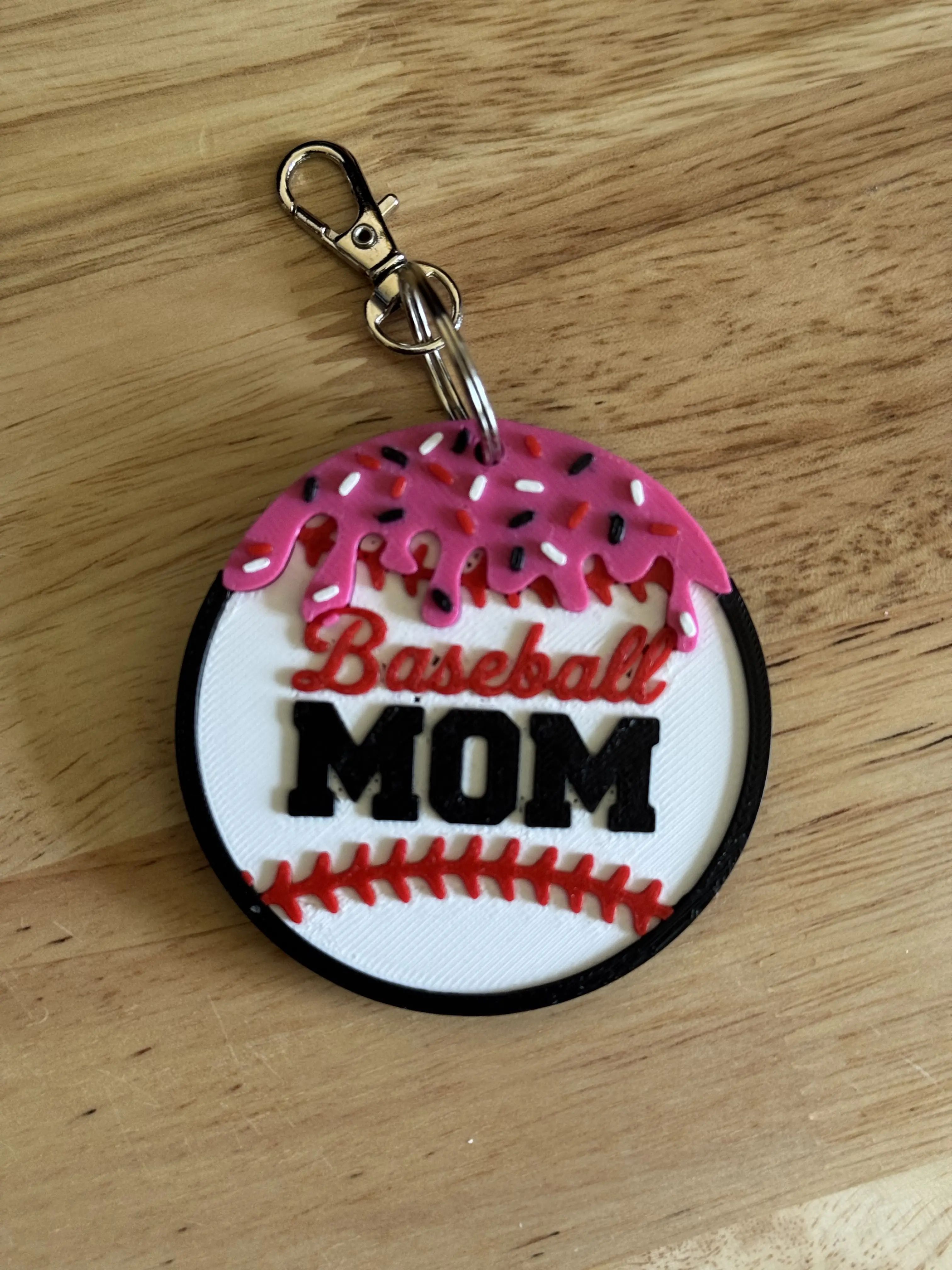 Custom Baseball Mom keychain