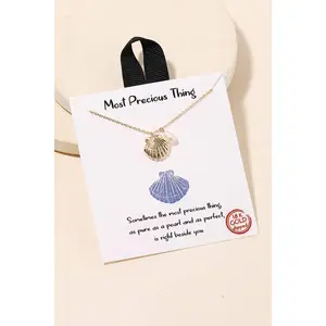 Anarchy Street - Seashell Clam Pendant Necklace: G