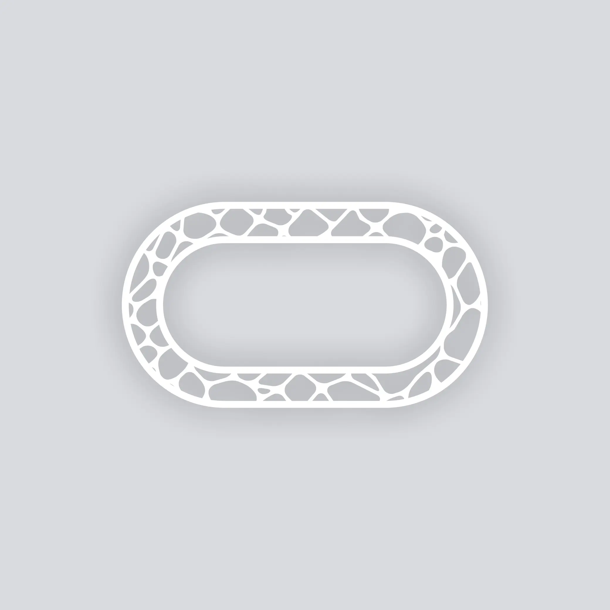 Dragon Scales Rounded Rectangle Rim Clay Stencil