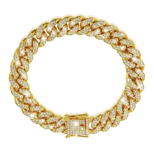 Cat Dog Chain Diamond Collar with Safety Clip, Metal Walking Chain Collar, Pet Accessories for Small Cats and Dogs, Cat Jewelry