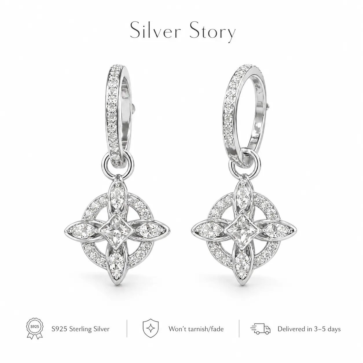 S925 Witches Knot Hoop Earrings Hecate Goddess of Witches With Celtic Knot Design, Vintage Versatile Earrings Goddess Jewelry, Tetragrammaton Collar De Amuleto Protecion With Aritificial Gemstone Decor Fashion Jewelry Accessories Gift for Women Girls outd