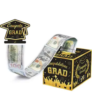 2026 Graduation Gift Gold Money Box, Creative Surprise Cash Gift Set, Ideal for High School and University Graduates, Congratulations Gift, Surprise Gifts