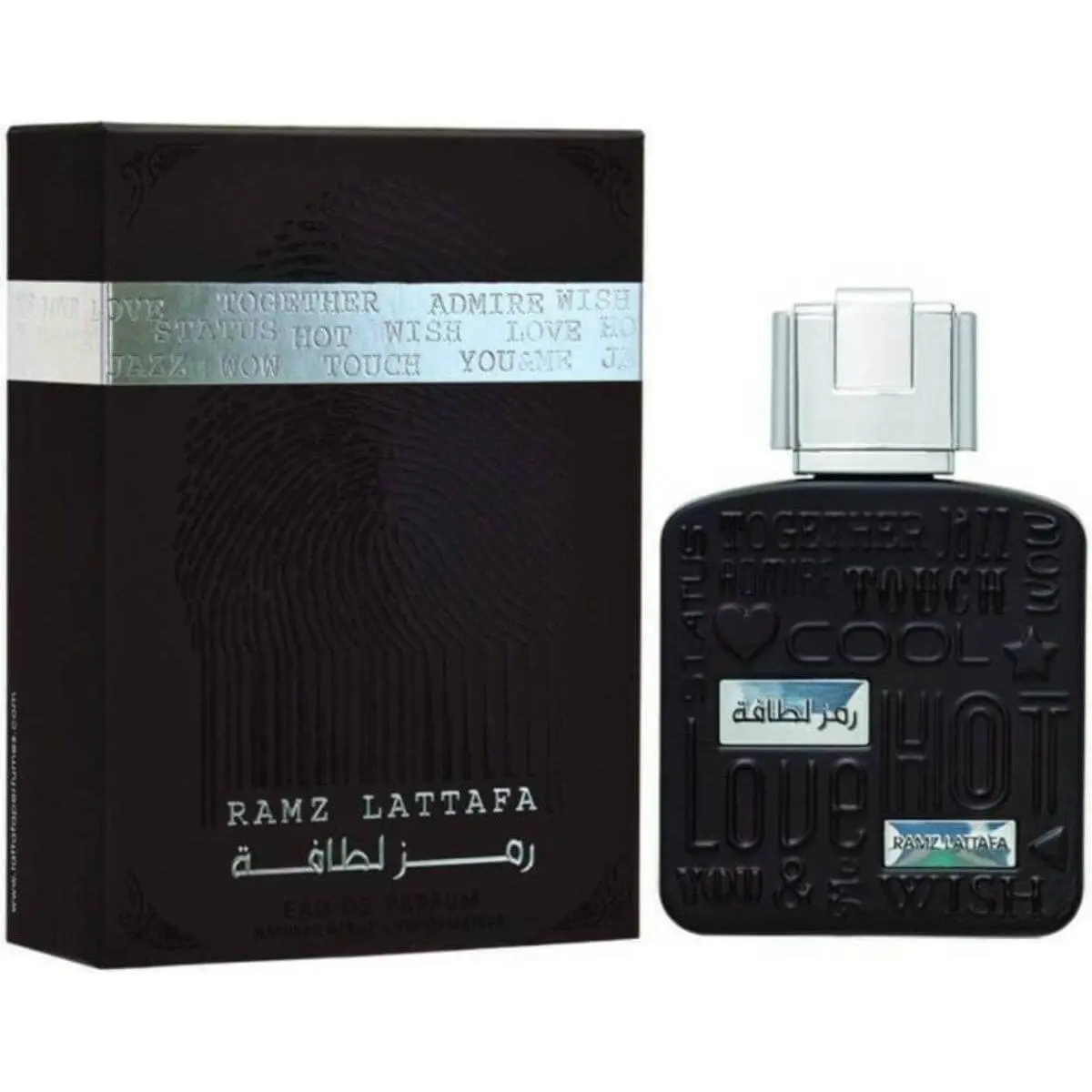 Lattafa Ramz Silver Eau de Parfum, a Unisex Amber Vanilla and Aromatic Woody Fragrance with Pear and Lavender, 3.3 fl oz Liquid Spray Bottle, Lavender Floral Unisex Fragrance, Edp