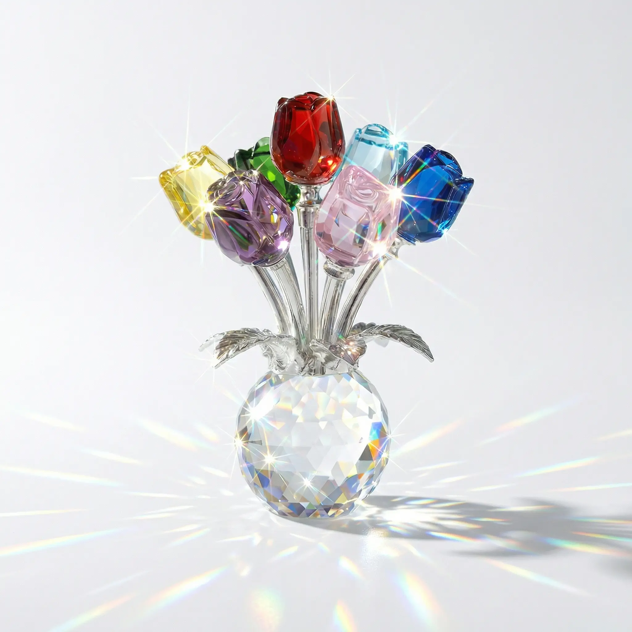 Handmade K9 Crystal Flowers | Gifts for Women Wife GF Daughter | Whimsical Room Decor Decoration Decorative Handmade K9 Crystal Flowers | Gifts for Women Wife GF Daughter | Whimsical Room Decor Decoration Decorative
