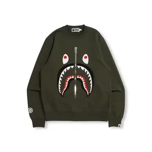 BAPE Patched Shark Crewneck Olivedrab (men) by StockX