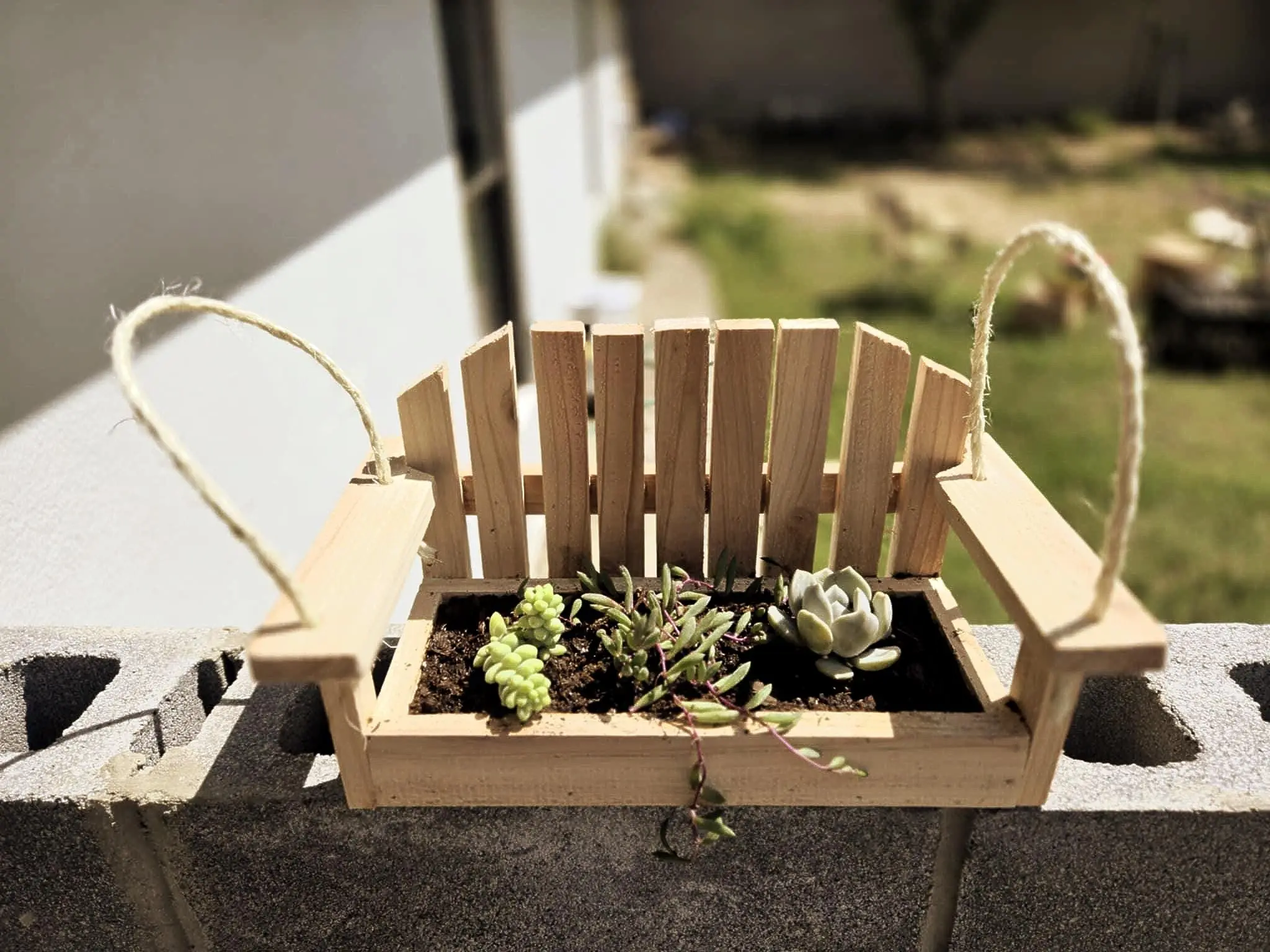 A Cute Mini Hanging Porch Swing Cedar Planter combines rustic charm with a playful twist—it's a tiny porch swing made of cedar wood.
