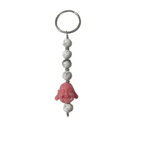 Pink Buddha Keychain