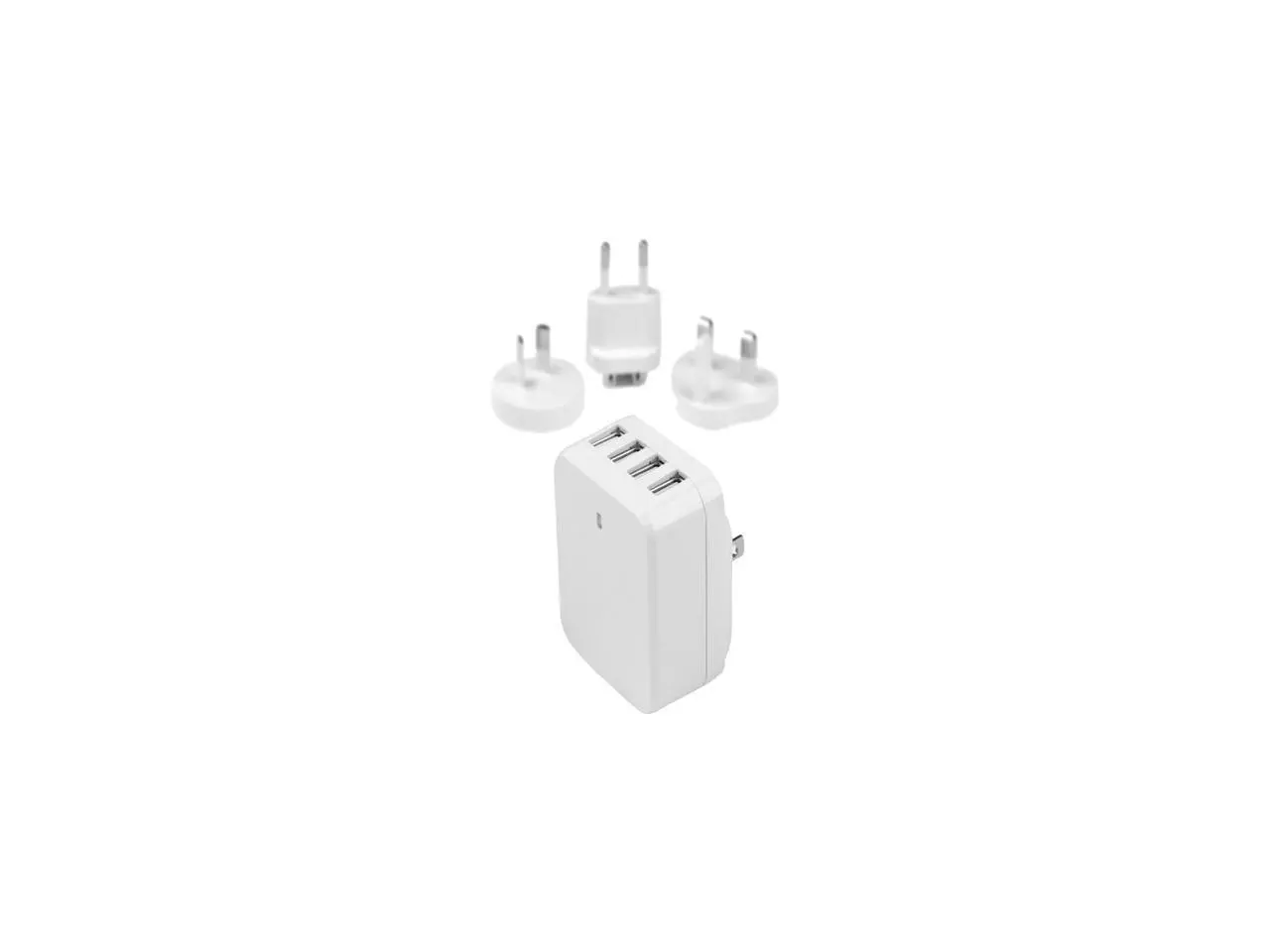 StarTech USB4PACWH Travel USB Wall Charger - 4-Port - White - Universal Travel Adapter - International Power Adapter - USB Charger