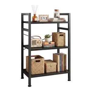 Sweetcrispy Classical Bookshelf Tall Display Shelves for Living Room Home Office Storage Organizer for CDs Books Movies Durable Construction Space-Saving Design