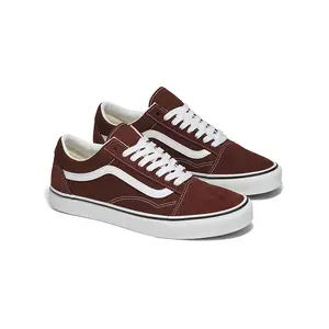 VANS Old Skool Bitter Choco Men's Classic Low-Top Casual Athletic Sneaker - Lace-Up Rubber Footwear, Waffle Sole, Side Stripe, Walking Shoes for Runner