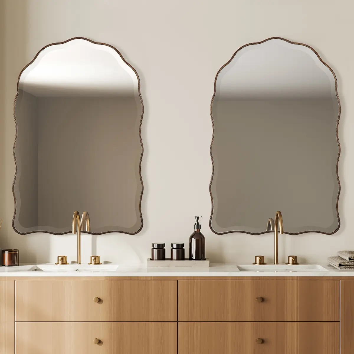 212 Main 24 x 36 x 1 in. Mirror, Antique Bronze