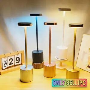 Adjustable Three-Color LED Table Lamp, Modern Computer Lamp, USB Rechargeable Night Light, Dimmable Nightlight, Home Decor, Atmosphere Lights, Living Room Bedroom Office Use, Five Colors Available