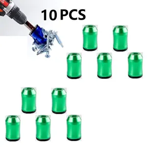 Strong magnetic screw ring, 1/4 inch/6.35mm universal magnetic screw ring drill bit, used for hexagonal screwdriver and power drill bit screw ring power supply position, Screwdriver Bits Set