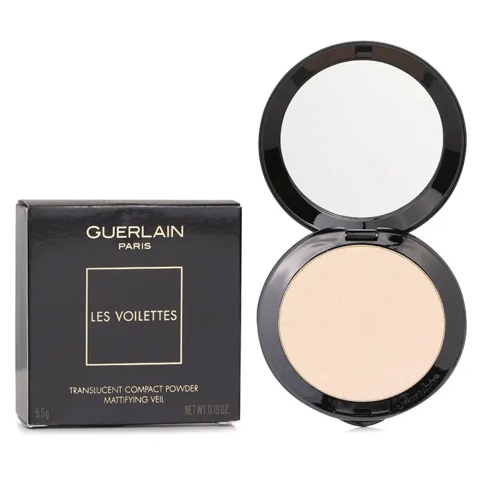 Guerlain Les Voilettes Translucent Compact Face Powder - #02 Clair, Lightweight Beauty Cosmetics with Scent & Radiance for Makeup Finish, Violet