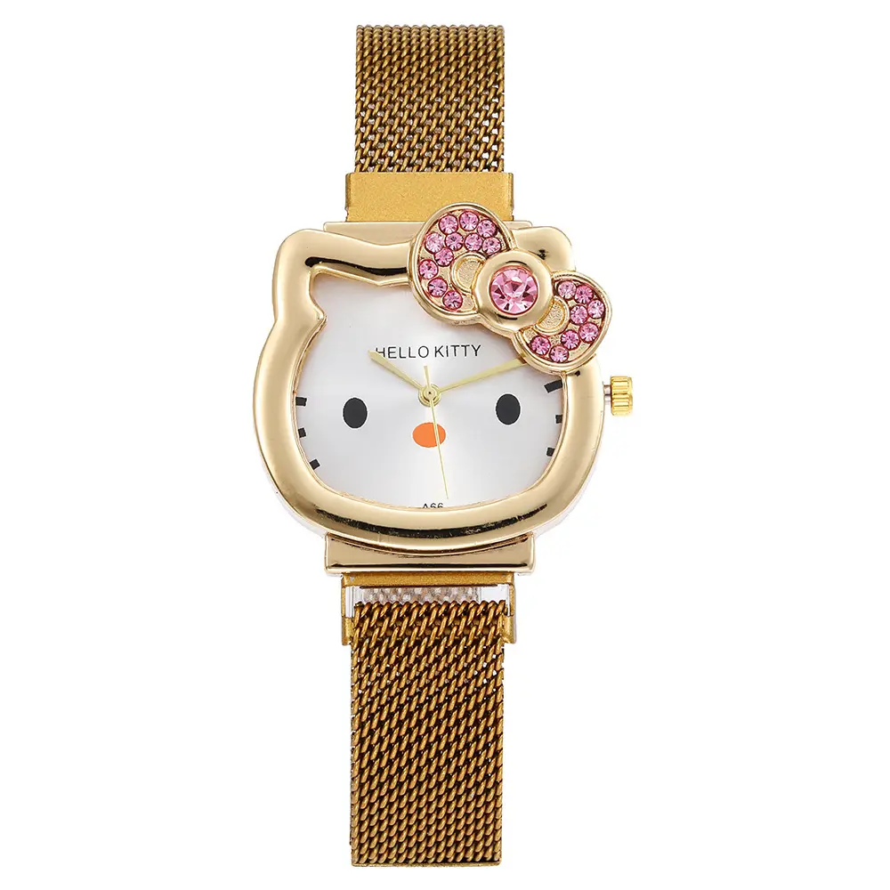 Sanrio Kawaii Hello Kitty Watch by Sanrio I Adorable Character Dialwith Bow, Adjustable Strap, Perfect Cute Gift for Girls & Fans