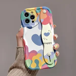 Shockproof Soft Rubber Anti-Drop Cream Ribbon Animation Pattern Printing Phone Case for iPhone16ProMax 16 15Pro 14PLUS 13 12Pro 11 Pro Max Protective Casing Gift