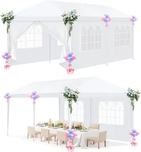 HOTEEL 10'x10'/20'30' Party Tent Large Canopy Tent for Weddings, BBQ, Parties, Patio Camping Gazebo, Waterproof For Summer Season Camping Wedding