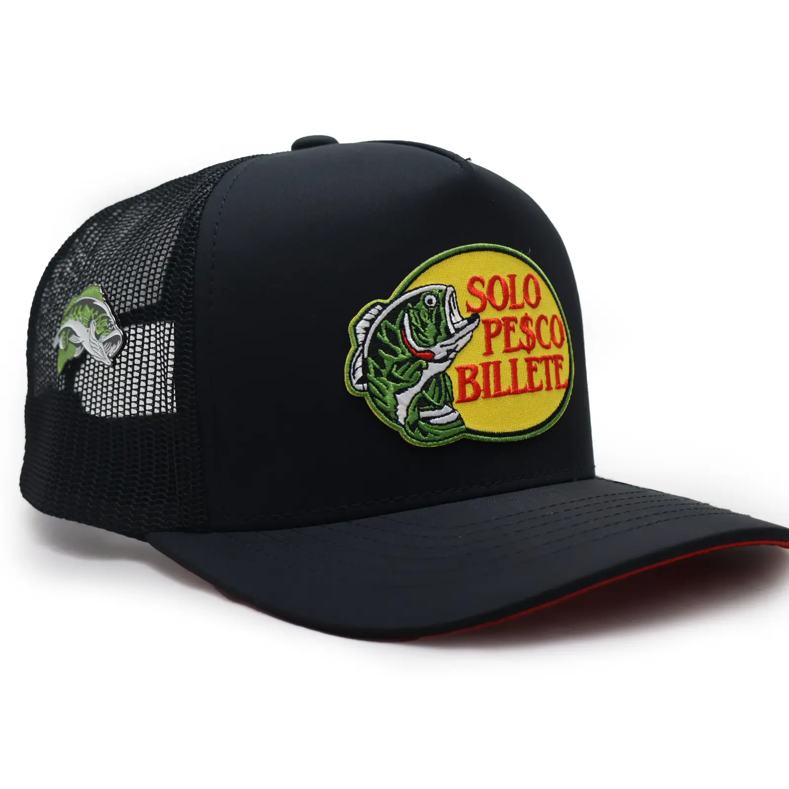 Solo Pesco Billete Embroidered Badge mesh snapback Mesh Caps