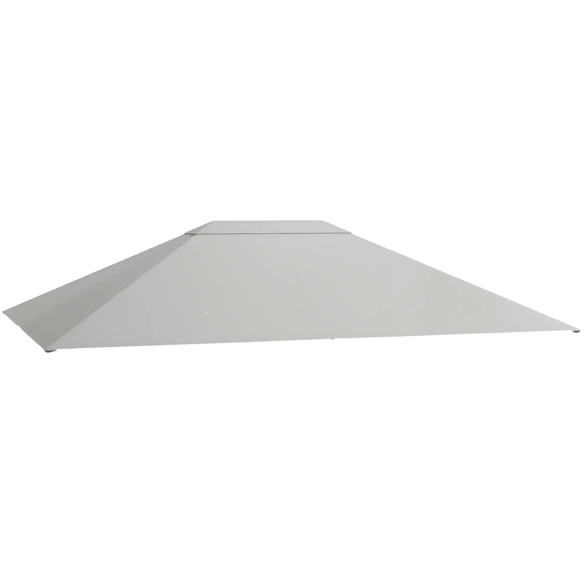 10'x13' Light Gray Polyester Outdoor Patio Gazebo Replacement Canopy Roof, Lightweight Fade-Resistant, 156.25in L x 117in W, UV Protection, Water Drainage Holes, Ventilation, Hook-and-Loop Fasteners for Garden Parties, Picnics