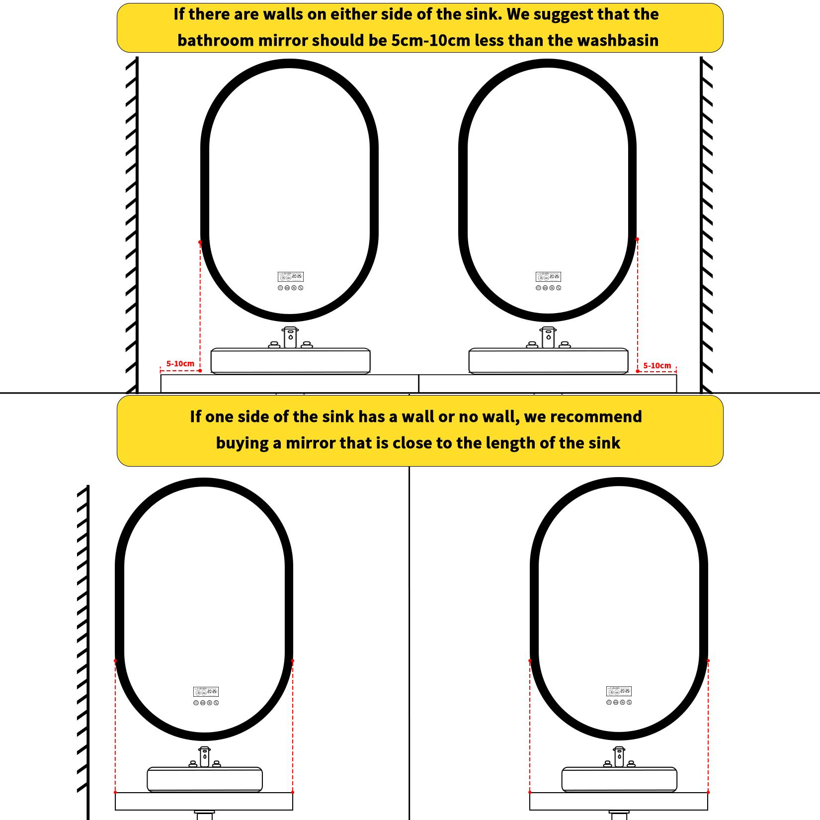 LumiBased Oval Led Light Bluetooth Bathroom Mirror  20X32