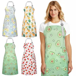 4Packs Apron for Women and Men with Pocket,Comfortable Floral Chef Kitchen Cooking Baking Painting Aprons,Waterproof & Adjustable Strap,Gift for Mom,Ideal for Gardening & Crafting,Cooking & Grilling