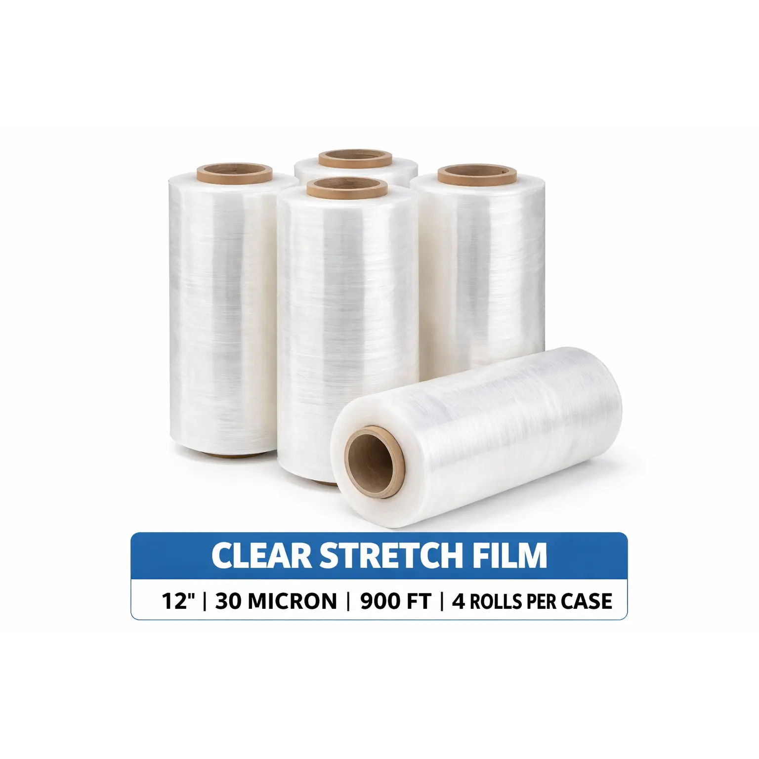 DEMAYA Heavy-Duty Stretch Wrap Film, 12" x 900' 120 Gauge (30 Micron) 1 Roll, Tear-Resistant Puncture-Resistant Opaque Black Film for Privacy & UV Protection, Smooth Unwind for Storage & Moving Pallet Load Stabilization