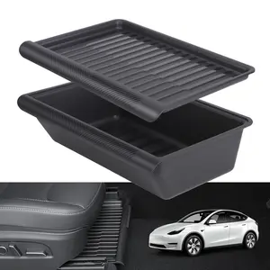 Tesla Model Y 2020-2021 Underseat Storage Box, Hidden Tpe Organizer Tray with Lid, Car Storage Organizer, Car Trunk Storage, Juniper Design, Durable & Convenient
