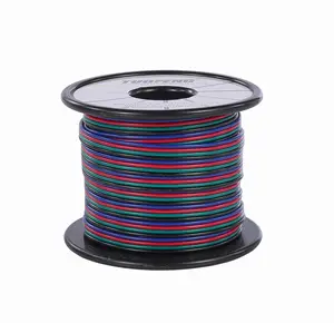TUOFENG 4 Core Cable 22awgElectrical Wire 40 Feet 4 Pin RGB Extension Cable Line Cord 4 Color for Single LED Strip Light