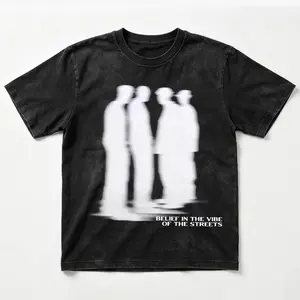 Street Atmosphere Virtual Shadow Characters Graphic Cotton T-Shirt Featuring Grunge Y2K Emo Scene Tapout Goth and Amity Affliction Style Unisex Tee
