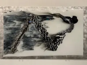 PERSEVERANCE  24" x 40" Fused Glass Wall Art with aluminum mount