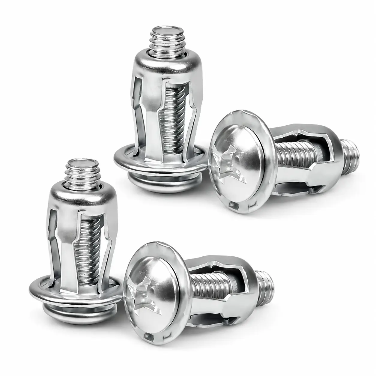 10/30/90PCS Metal Expansion Anchors, M4 M5 M6 Zinc-Plated Hollow Wall Screws for Drywall, Gypsum Board, Sheet Metal & Electrical Boxes