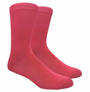 Solid Hot Pink Dress Socks
