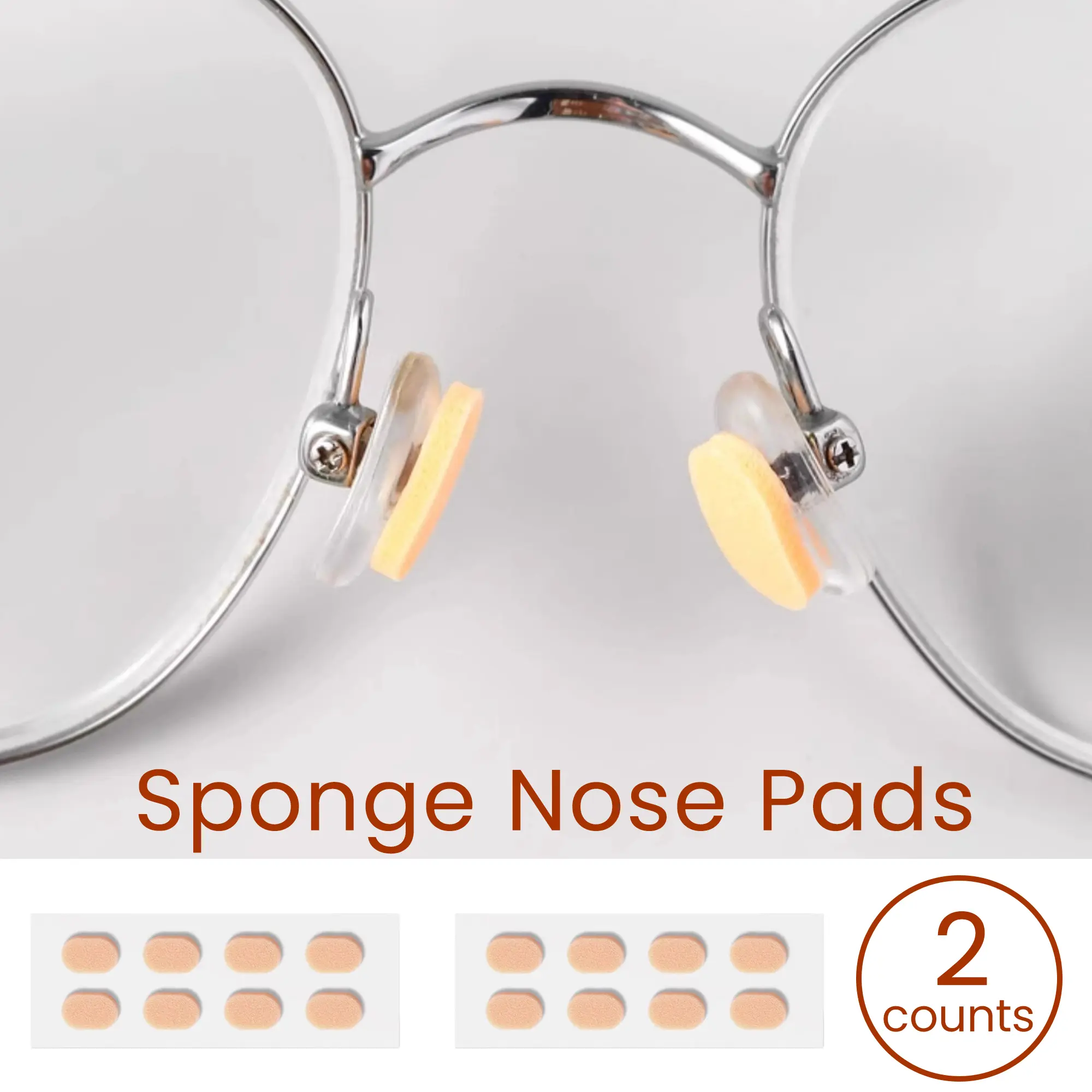 2 Counts Soft Foam Nose Pads,strong self-adhesive just tear off and stick on