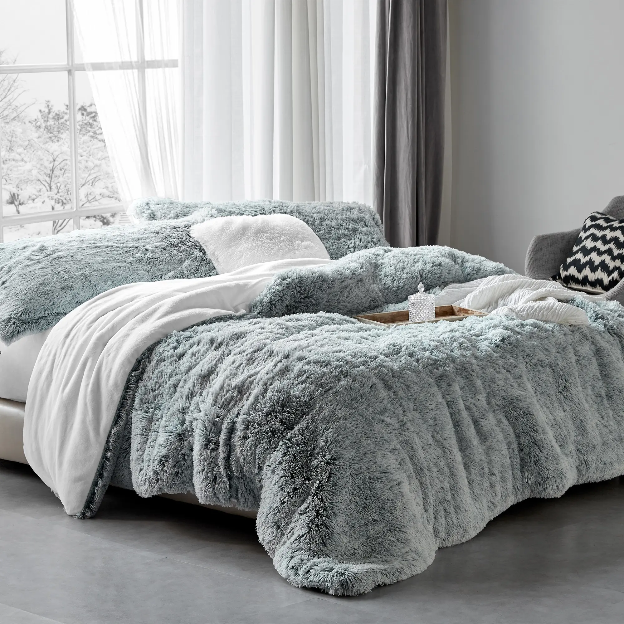 Are You Kidding - Coma Inducer Oversized Comforter - Frosted Navy Gray