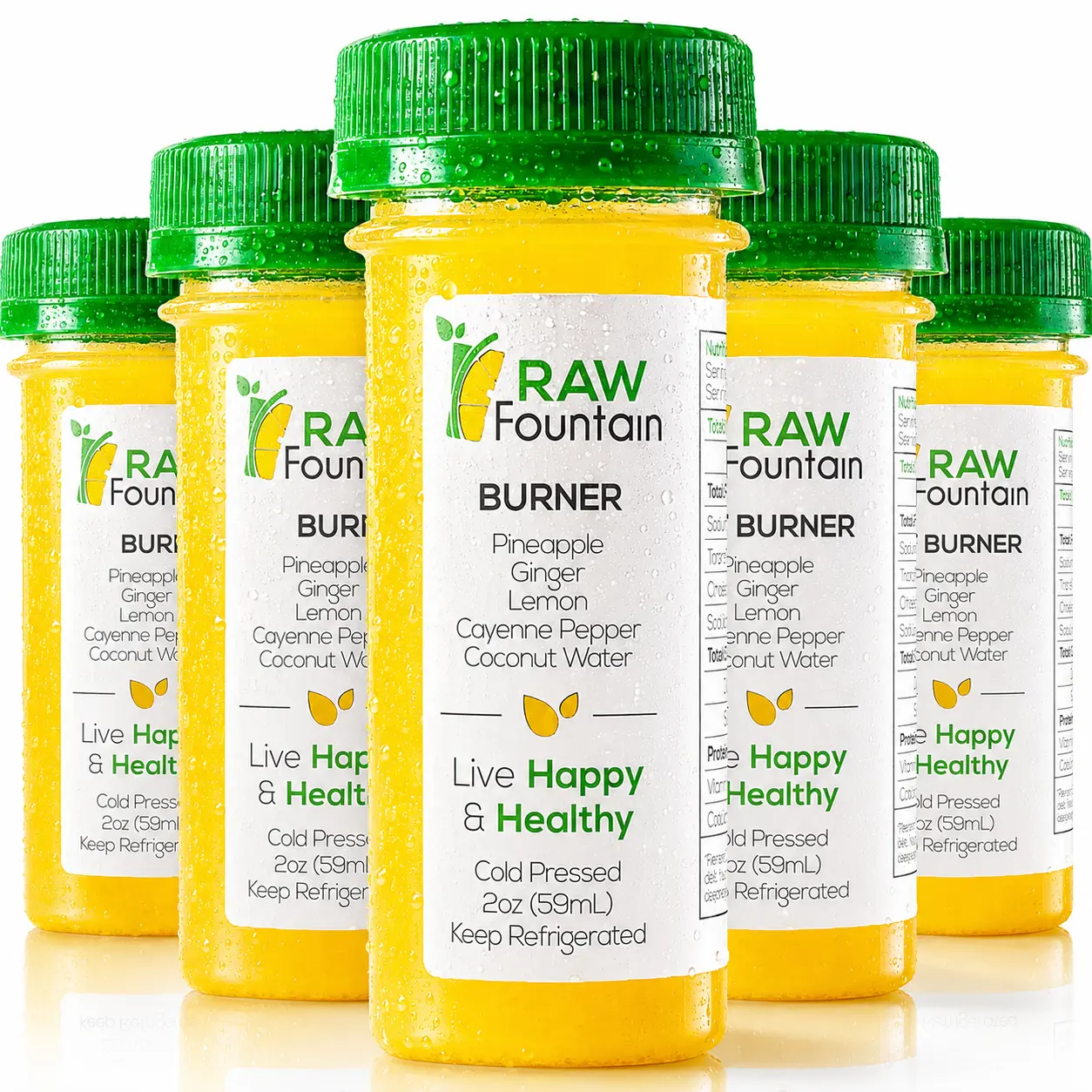 20 Burner Immunity Shots w/Ginger, Lemon, Cayenne Pepper, Pineapple 2fl Oz, Packed w/Vitamin C, Cold Pressed, Boosts Immunity, All Natural