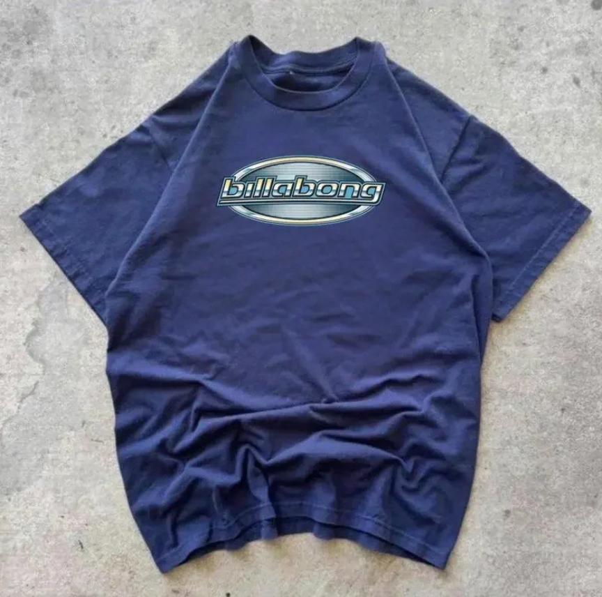 Vintage Billabong Graphic Tee, Y2K Surf Shirt, Unisex Cotton T-Shirt, Casual Beach Streetwear Top for Men & Women, Cotton Casual Streetwear Top Man Sleeveless