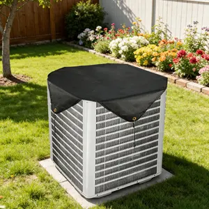 Air Conditioner Covers for Outside Units 26 x 26, 600D Waterproof AC Cover, AC Condenser Winter Cover - Snowproof, Rainproof New Version Extreme Temperatures