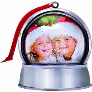 Magnetic Photo Snow Globe Christmas Ornament