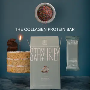 Stars + Honey | The Protein Bar – Birthday Cake Chocolate Chip | 3 Types of Protein | All-Natural Ingredients | Gluten Free, Dairy Free, Soy Free, No Seed Oils, No Sugar Alcohols