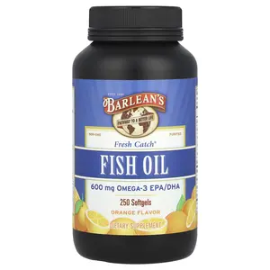 Barlean's Fresh Catch®, Fish Oil, Omega-3 EPA/DHA, Orange, 250 Softgels (300 mg per Softgel)