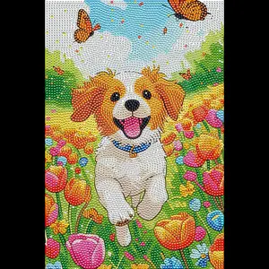 Puppy Diamond painting, Crystal Diamond Painting Kit, Frameless