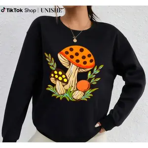 70s Kitchen Retro Sweatshirt – Unisex Vintage Merry Mushrooms Long Sleeve Top