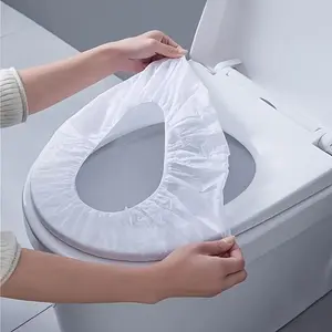 10pcs Portable Disposable Toilet Seat Covers - Waterproof, Fabric - Travel-Friendly Bathroom Protectors, Individually Wrapped - Keeps You Safe from and Bathroom Seat Protection|Sanitary Bathroom Solution|Waterproof Cover|Bathroom Accessory|Restroom