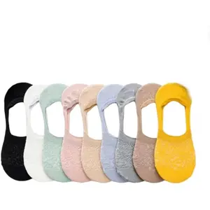 10 Pairs Hollow Lace No-show Socks, Breathable Mesh Surface, Anti-slip Sock Pack for Slip-on Shoes & Daily Commute