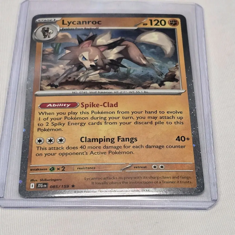 Lycanroc JTG 085/159 Cosmo Holo Raw Card