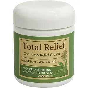 Total Relief Magnesium Cream – Fast-Absorbing with MSM & Arnica, Supports Healthy Nerves & Daily Comfort, 4 Fl Oz
