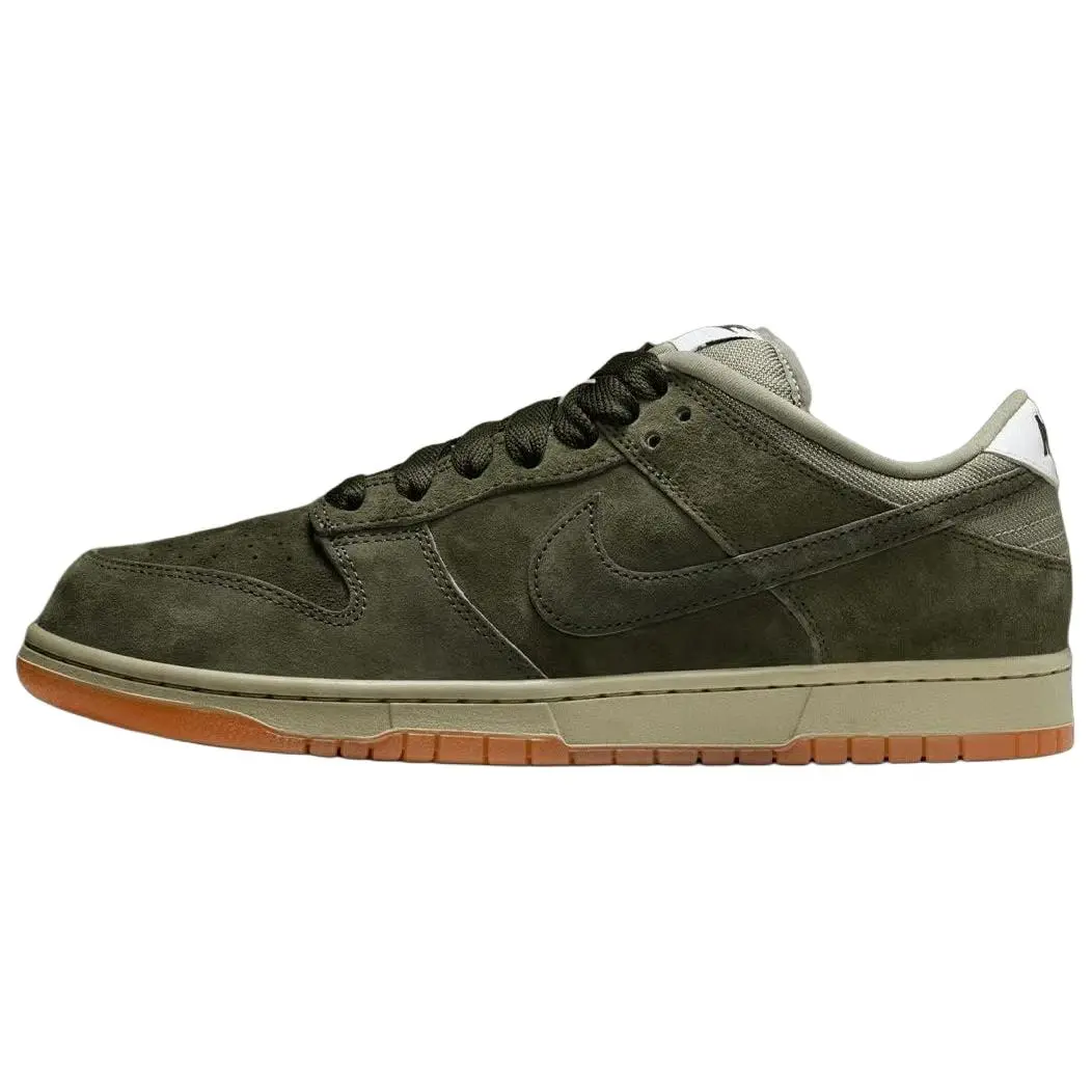Nike Dunk SB Unisex Low-Top Skateboard Shoes, Abrasion-Resistant, All Seasons, Casual, Round Toe, Olive Green, Style HJ0367-301