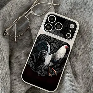 Majestic rooster Pattern TPU silicone phone case Suitable for iPhone 17 Pro Max AIR 16 15 14 13 12 11 Plus Cases Durable|Shockproof|Full Camera Protection|Anti-Scratch|Anti-Fingerprint|Slim Fit|Gift For Girlfriend/Men/Women