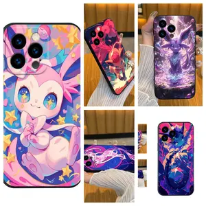 P-PPokemon soft black phone case Fashionable phone case Shockproof phone case Applicable to iphone 16 case 15 14 13 12 11 Premium Phone Case deals for you 2025 new model High-end phone case Cover Cellphone