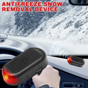 Solar-Powered Automatic Winter Windshield Defroster for Outdoor Parking Snow and Ice Remover Electromagnetic Molecular Antifreeze Instrument
